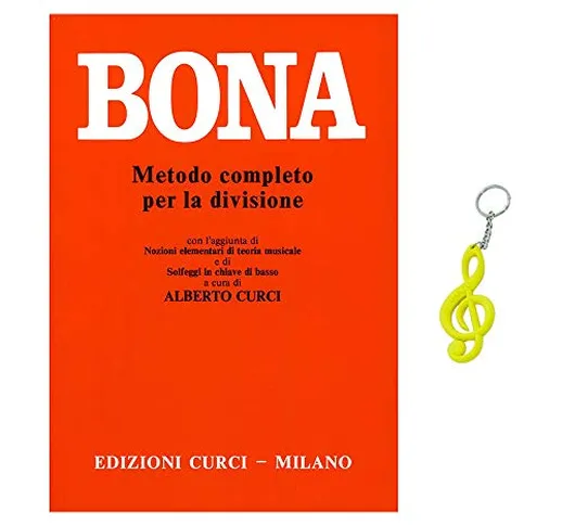 Bona - Metodo Completo per la Divisione | Portachiavi a forma di Chiave di Violino Gifft ®...