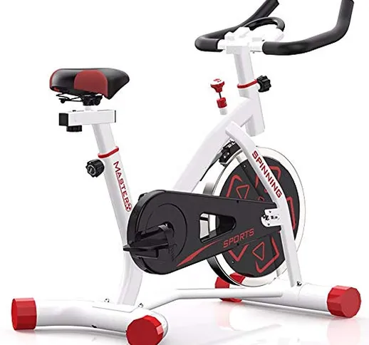 AgByy Cyclette Indoor con Volano da 18 kg, incl. Fitness Computer, Sella Comfort, Sensori...