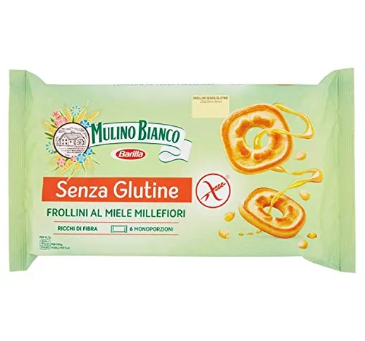 Mulino Bianco - Biscotti Frollini Senza Glutine al Miele Millefiori, Gluten Free - 10 conf...