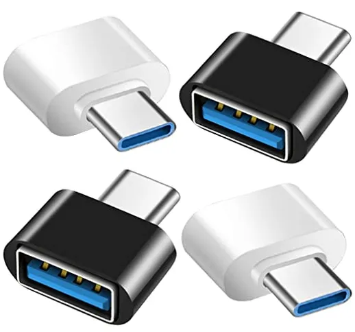 Adattatore USB C a USB (4 Pezzi), Adattatore USB-C a USB-A 3.0 OTG, USB Femmina a USB-C Ma...