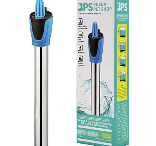 BPS® BPS-6051 Riscaldatore immergibile per acquario, 50 W, 22,3 cm, con un termometro digi...