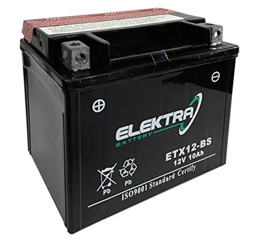 Batteria sigillata Elektra ETX12-BS (YTX12-BS) 12 V 10 Ah 180 CCA