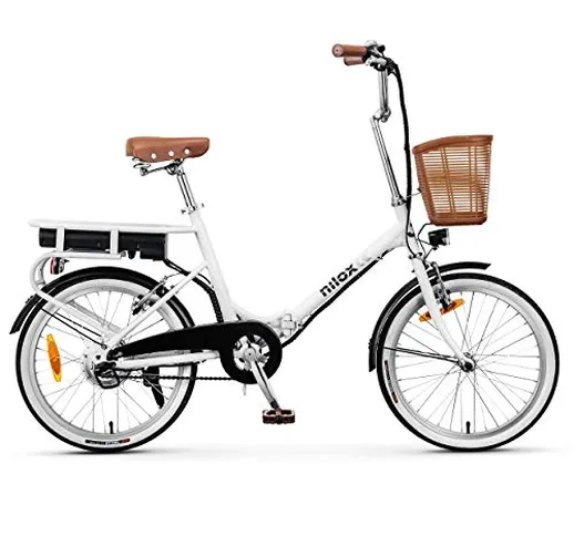Nilox, E-Bike J1, Bici Elettrica con Pedalata Assistita, Motore Brushless High Speed da 25...