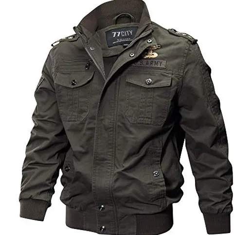 BaZhaHei Uomo Top,Giacca Invernale da Uomo Cool Giacca Militare Giacca Tattica Leggera e T...