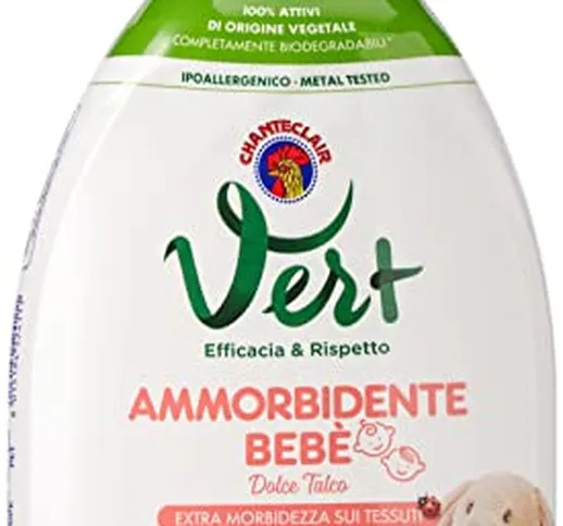 Vert di Chanteclair - Ammorbidente Bebè Dolce Talco - Ipoallergenico, Metal tested, 100% A...