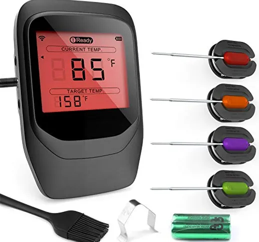 Termometro Barbecue, Gifort Termometro digitale per carne,Termometro Cucina Wireless,Termo...