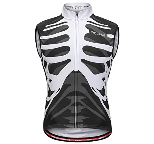 WOSAWE Gilet da Ciclismo Riflettente Senza Maniche Giacca da Ciclismo per Uomo Bicicletta...