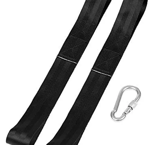 Walmeck- Battle Rope Kit Cinturino di Ancoraggio Rinforzato con 2 Cinturini in Nylon e 1 m...