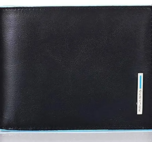 Piquadro Blue Square portafoglio uomo con dodici porta carte di credito - PU1241B2 (Nero)