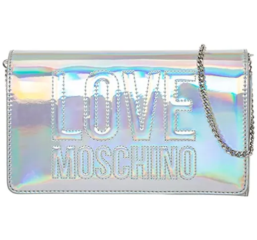 Love Moschino borsa a tracolla donna argento