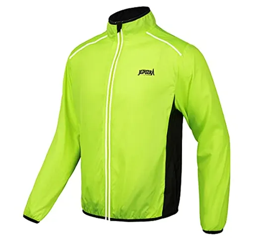 JEPOZRA Giacche Ciclismo Uomo Antivento Impermeabile Mtb Sportivo Abbigliamento Leggera Tr...