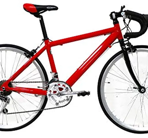 Bicicletta Ibrida da Uomo 24" 14V Denver Bike Corsa Rossa