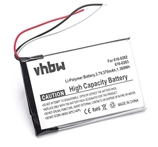 vhbw litio-polimeri batteria 400mAh (3.7V) compatibile con MP3 music player lettore musica...