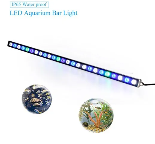 Roleadro Luce Acquario 81W Impermeabile IP65 Striscia LED Acquario,27 LED Lampada Acquario...