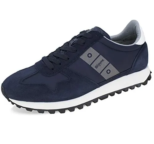 Blauer Scarpe Sneaker Running Dawson in Suede/Tessuto Blue Navy Uomo US21BU07 42