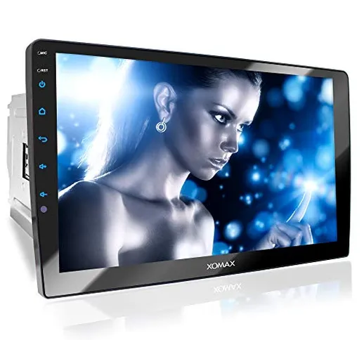 XOMAX XM-2V1004 Autoradio con Schermo Touch Screen XXL regolabile (10" / 25 cm) I Mirrorli...