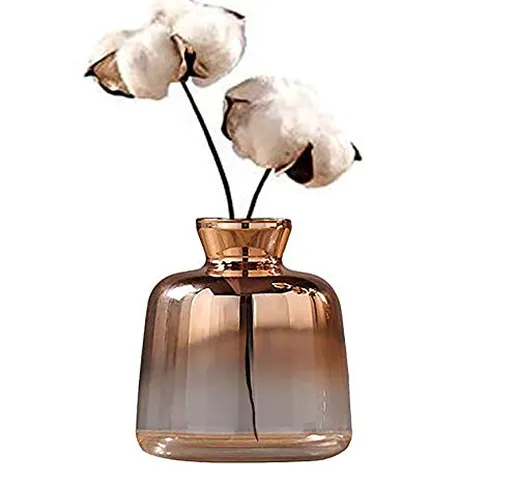Tiamu Vaso in vetro nordico placcato oro galvanizzato vaso di fiori per abitazioni, cultur...