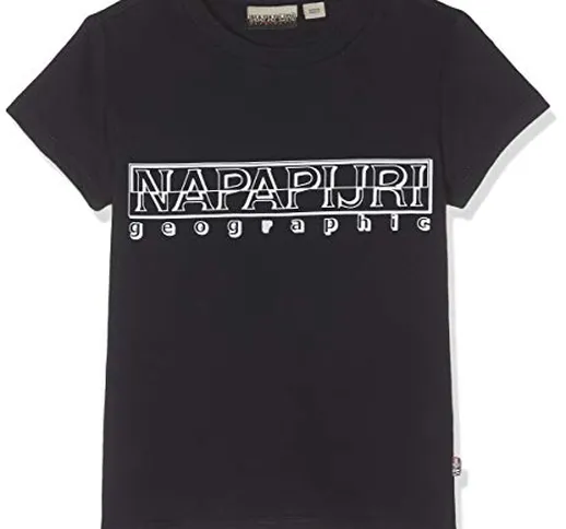 NAPAPIJRI K Soli SS T-Shirt, Blu (Blu Marine 176), 7 Anni Bambino