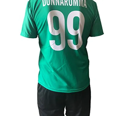 Completo Milan Gianluigi Donnarumma 99 Replica Autorizzata 2017-2018 Bambino Adulto, 2 Ann...