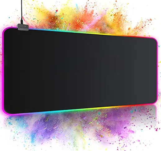 Tappetino Mouse Gaming RGB Grande Tappetino per Mouse XXL 800*300mm*40mm Gaming Mousepad 1...