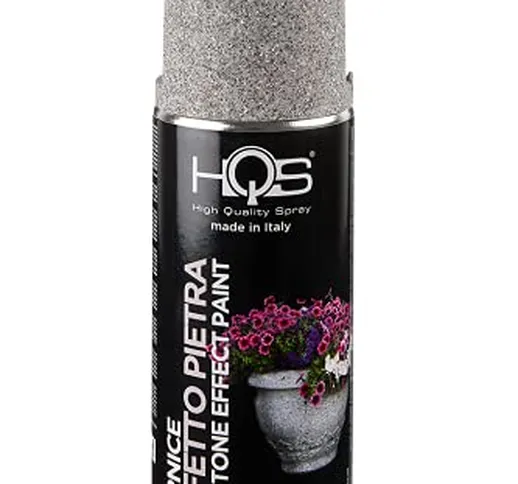 HQS Bomboletta Spray di Vernice Effetto Pietra 400ml (Grigio Medio)