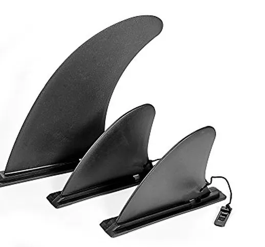 Glory Boards Premium SUP - Set di paddle board – 1 x Center Fin + 2 x Side Fin – Qualità p...