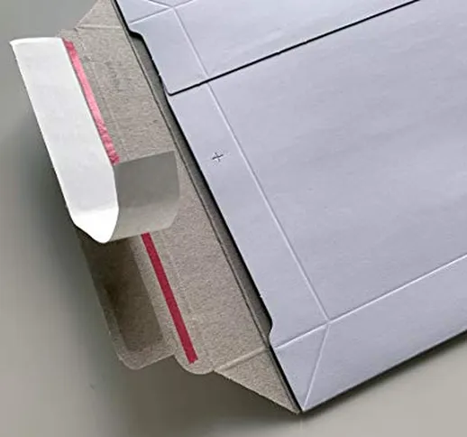 umschlag-discount - buste spedizione in cartone bianco con striscia a strappo per document...