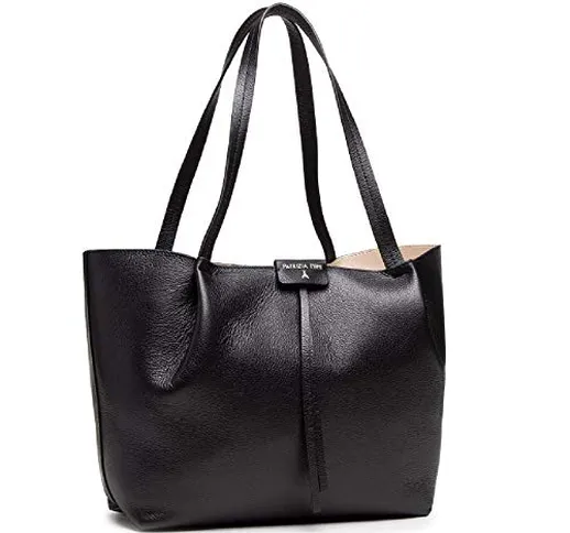 PATRIZIA PEPE borsa tote pelle 33cm