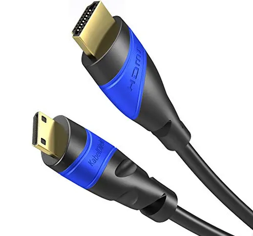 KabelDirekt – 5m Cavo Mini HDMI, Compatibile con (HDMI 2.0a/b 2.0/1.4a, Connettore Tipo A...