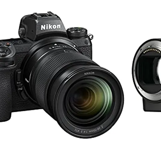 Nikon Z6II +24/70 f/4 S + FTZ Fotocamera Mirrorless Full Frame, CMOS FX da 24.5 MP, 273 Pu...