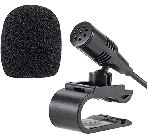 MICMXMO Microfono Esterno Portatile con Jack da 3,5 mm Compatibile con Alpine JVC Kenwood...