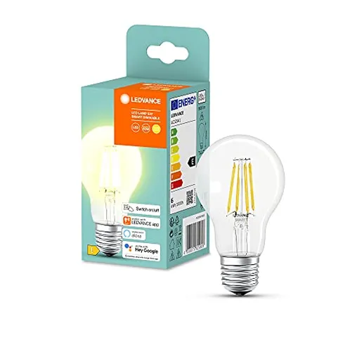 LEDVANCE lampada Smart LED con Bluetooth Mesh, controllabile anche con Alexa e Google Assi...