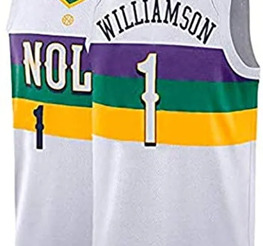 Linyo Men’s New Orleans Pelicans #1 Zion Williamson 2019 NBA Draft First Round Pick Fast B...