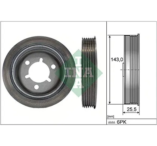 Ina 544 41 10 Puleggia per Cinghia, Albero a Gomiti