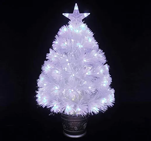 Arcoiris® Albero di Natale in fibra con luci LED Albero di Natale con cambio di colore Luc...