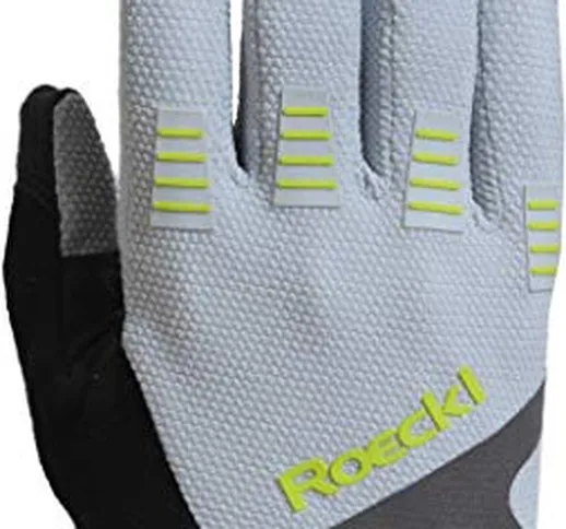 Roeckl 2020 - Guanti lunghi da ciclismo, colore: grigio, grigio argento, 7.5