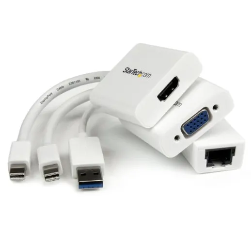 Startech.Com Kit di Accessori per Macbook Air, Adatattore Mdp a VGA/HDMI e Gigabit Etherne...