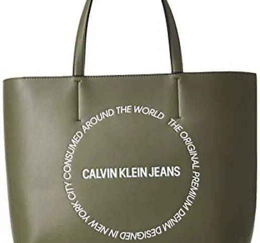 Calvin Klein Sculpted Ew Tote 29 - Borse Donna, Verde (Dusty Olive), 0.1x0.1x0.1 cm (W x H...