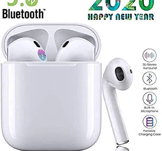 2020 Newest Auricolari Bluetooth 5.0 con Controllo Touch HD Stereo Pop-Up e Abbinamento Au...