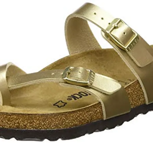 Birkenstock Passe-pouces Mayari Birko-Flor Gold, Sandali Donna, 39 EU Large