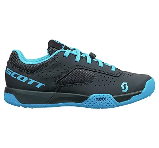 SCOTT 270605, Scarpe da Bici Unisex Adulto, GY/Neon Blu, 35 EU