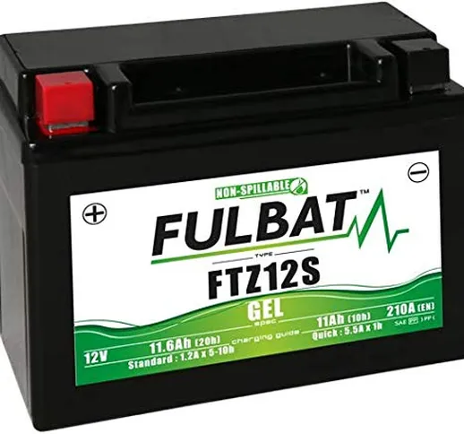 FTZ12S FULBAT BATTERIA A GEL PRONTA ALL'USO YTZ12S HONDA SH 300 2007 2008 2009 2010 2011 2...