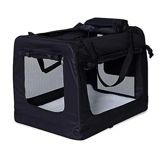 lionto Borsa Trasportino per Cani Scatola Pieghevole per Animali Borsa per Cani (L) 70 x 5...