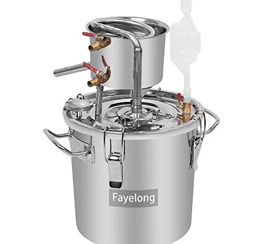Fayelong Nuovo DIY CASA Alambicco Distillatore Vapore Distillazione Temperatura Acciaio In...