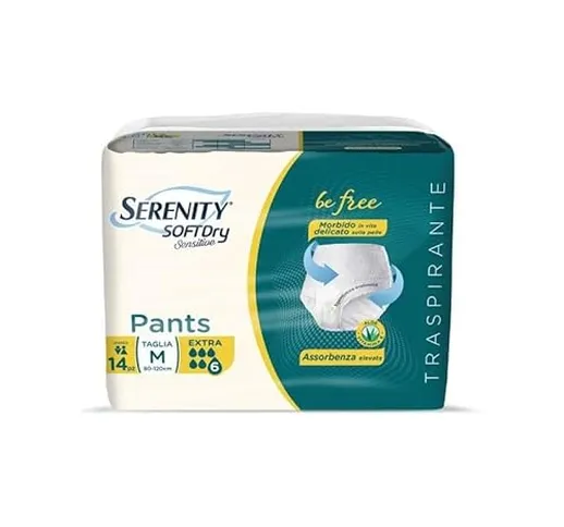 Serenity Soft Dry - Sensitive Be Free Pannoloni Pants Taglia M, 14 pants