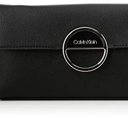 Calvin Klein Disc Clutch - Borse a tracolla Donna, Nero (Black), 1x1x1 cm (W x H L)