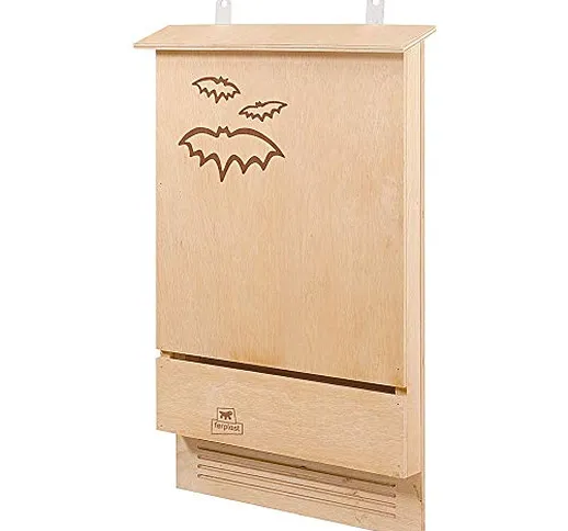 Ferplast Casetta pipistrelli BAT HOUSE Bat box in legno FSC, Protezione anti zanzare e ins...
