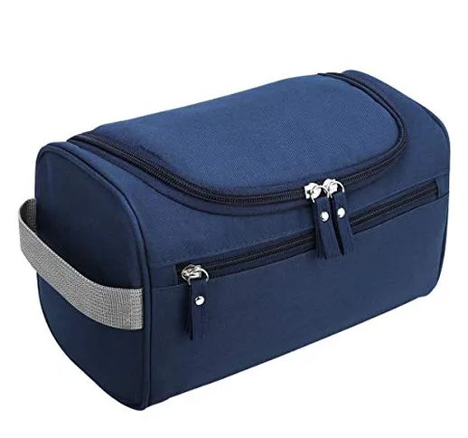 Beauty Case da Viaggio Uomo Donna Borsa da Toilette da Appendere Borsa da Viaggio Con Ganc...