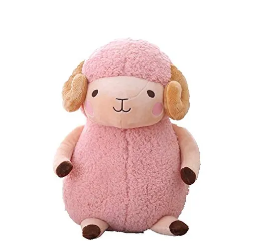 Carino Peluche pecorella Bambola Capra Vicuna (Color : Pink, Size : 30cm)