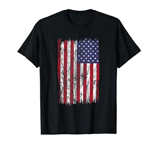 Bandiera USA Bandiera degli Stati Uniti Grunge Design Regalo Maglietta